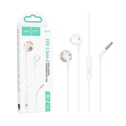 Hoco Wired Earphones M115 Sagacious with Microphone 3.5MM 1.2m White